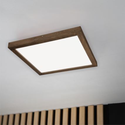 Brilagi - LED Plafoniera da bagno WOODY FRAME LED/50W/230V 60x60 cm IP44 noce