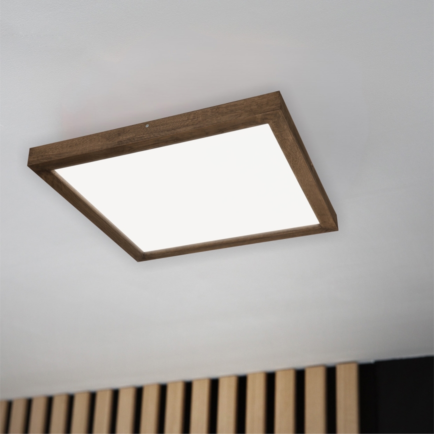 Brilagi - LED Plafoniera da bagno WOODY FRAME LED/50W/230V 60x60 cm IP44 noce