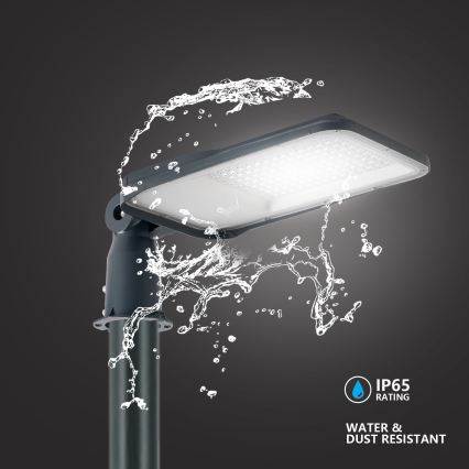 Brilagi - Lampione stradale LED da esterno con palo da 3 m e snodo URBANLIGHT LED/100W/230V antracite IP65