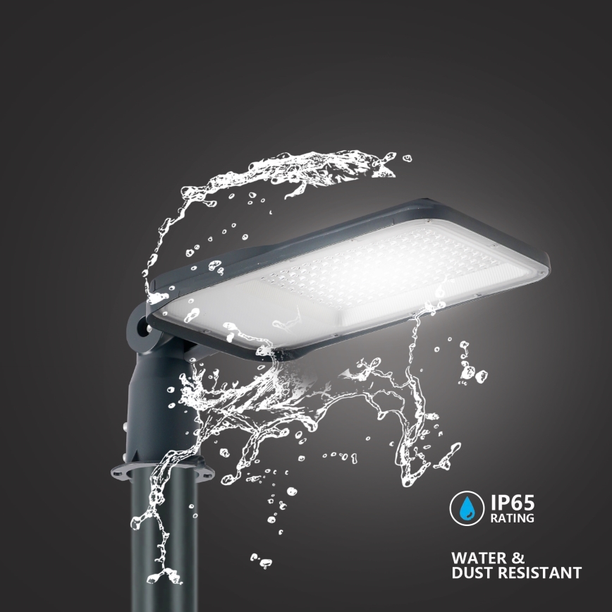 Brilagi - Lampione stradale LED da esterno con palo e snodo da 4 m URBANLIGHT LED/100W/230V antracite IP65