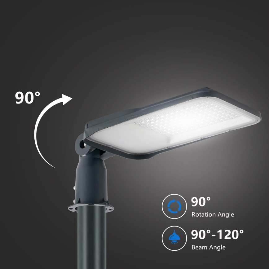 Brilagi - Lampione stradale LED da esterno con palo e snodo da 4 m URBANLIGHT LED/100W/230V antracite IP65