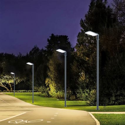 Brilagi - Lampione stradale LED da esterno con palo e snodo da 4 m URBANLIGHT LED/200W/230V antracite IP65