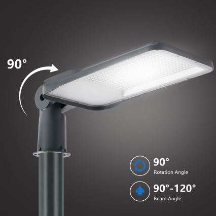 Brilagi - Lampione stradale LED da esterno con palo e snodo da 4 m URBANLIGHT LED/200W/230V antracite IP65