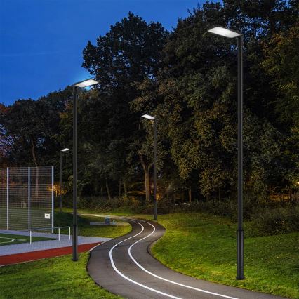 Brilagi - Lampione stradale LED da esterno con palo snodato da 5 m URBANLIGHT LED/200W/230V nero IP65