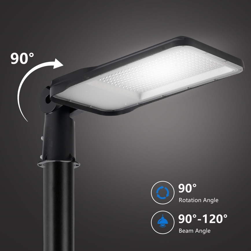 Brilagi - Lampione stradale LED da esterno con palo snodato da 5 m URBANLIGHT LED/200W/230V nero IP65