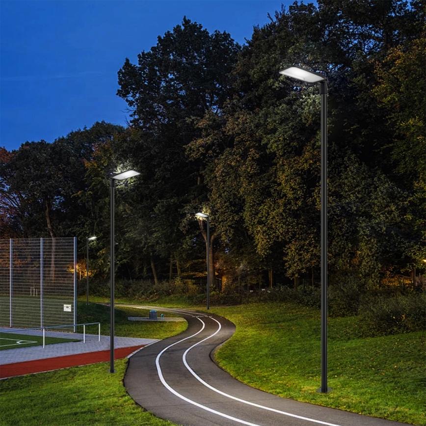 Brilagi - Lampione stradale LED da esterno con palo e snodo 4 m URBANLIGHT LED/200W/230V nero IP65