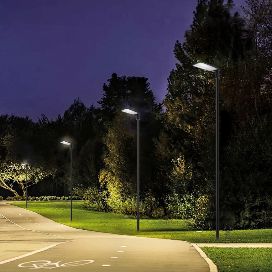 Brilagi - Lampione stradale LED da esterno con palo e snodo 4 m URBANLIGHT LED/200W/230V nero IP65