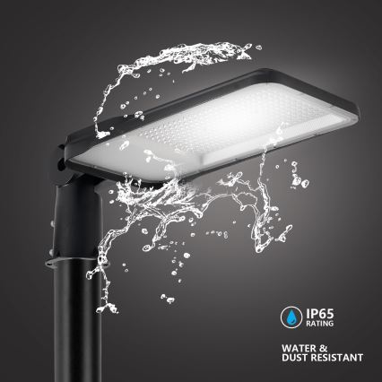 Brilagi - Lampione stradale LED da esterno con palo e snodo 4 m URBANLIGHT LED/200W/230V nero IP65