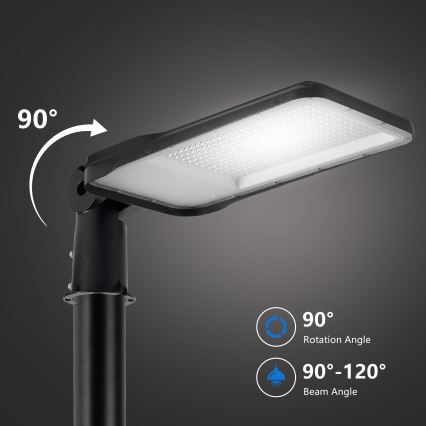 Brilagi - Lampione stradale LED da esterno con palo e snodo 4 m URBANLIGHT LED/200W/230V nero IP65