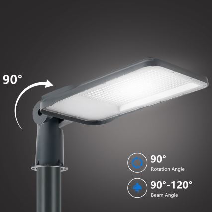 Brilagi - Lampione stradale LED per esterni con palo e snodo 5 m URBANLIGHT LED/200W/230V antracite IP65