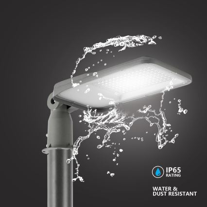 Brilagi - Lampione stradale LED da esterno con palo e snodo 3 m URBANLIGHT LED/100W/230V grigio IP65