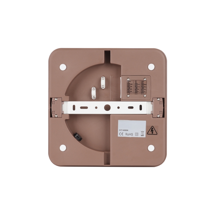 Brilagi - Plafoniera LED da esterno con sensore BENE LED/18W/230V 21,5x21,5 cm marrone IP54