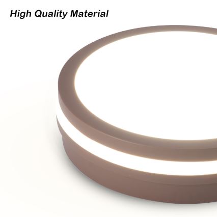Brilagi - Plafoniera LED da esterno con sensore BENE LED/18W/230V Ø 21,5 cm marrone IP54