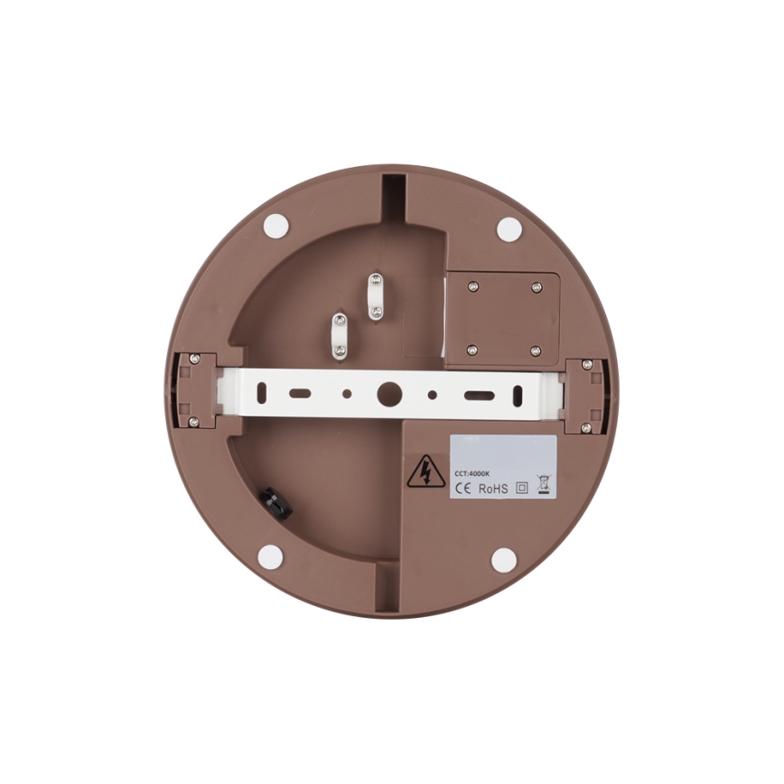 Brilagi - Plafoniera LED da esterno con sensore BENE LED/18W/230V, Ø 21,5 cm, marrone, IP54