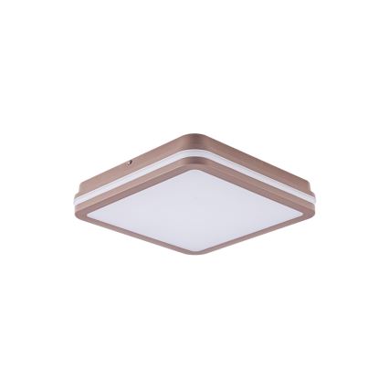 Brilagi - Plafoniera LED da esterno con sensore BENE LED/24W/230V 26x26 cm marrone IP54