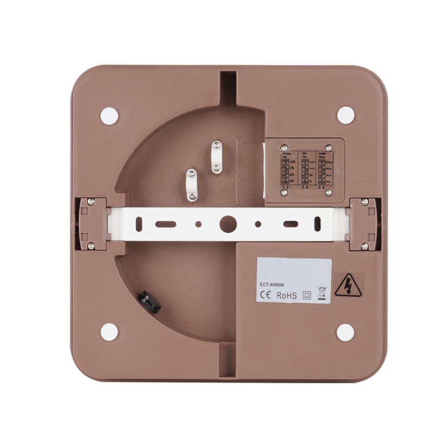 Brilagi - Plafoniera LED da esterno con sensore BENE LED/24W/230V 26x26 cm marrone IP54