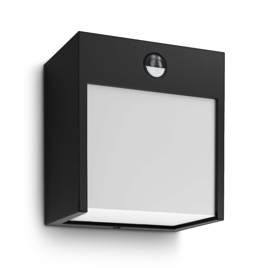 Brilagi - Lampada da parete LED da esterno con sensore TERNI LED/12W/230V nero IP44