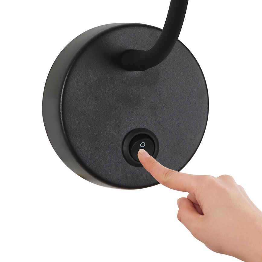 Brilagi - Lampada da parete flessibile dimmerabile a LED MAYA 1xG9/4W/230V nero/oro 2700-6500K Wi-Fi Tuya