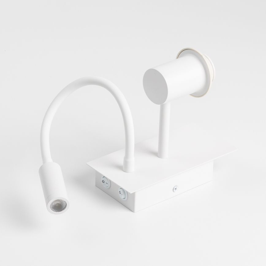 Brilagi - Lampada da parete flessibile LED NUBILA 1xE27/25W/230V + LED/3W bianco/giallo