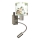 Brilagi - LED Lampada da parete flessibile per bambini BOBO 1xE27/25W/230V + LED/3W cromo opaco/bianco/verde/giungla