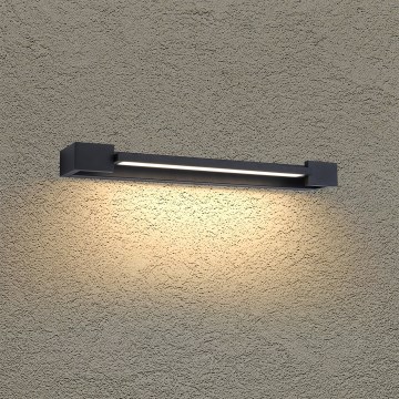 BRILAGI - LED lampada da parete per esterni AQUA LINE LED/12W/230V 45 cm IP44 nera CRI 90