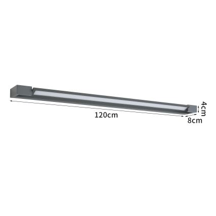 Brilagi - Applique LED da esterno AQUA LINE LED/36W/230V 120 cm IP44 antracite CRI 90