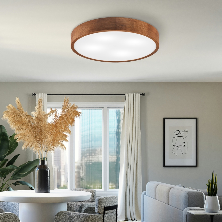 Brilagi - LED Lampada da Soffitto CARVALHO 4xE27/60W/230V rovere ciliegio diam. 57,5 cm
