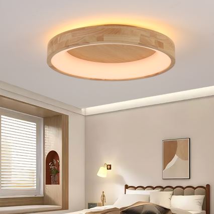 Brilagi - Plafoniera LED FALCON WOOD LED/40W/230V 3000/4000/6000K Ø 60 cm in legno