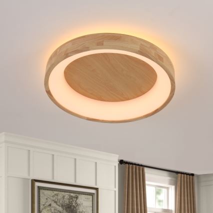 Brilagi - Plafoniera LED FALCON WOOD LED/40W/230V 3000/4000/6000K Ø 60 cm in legno