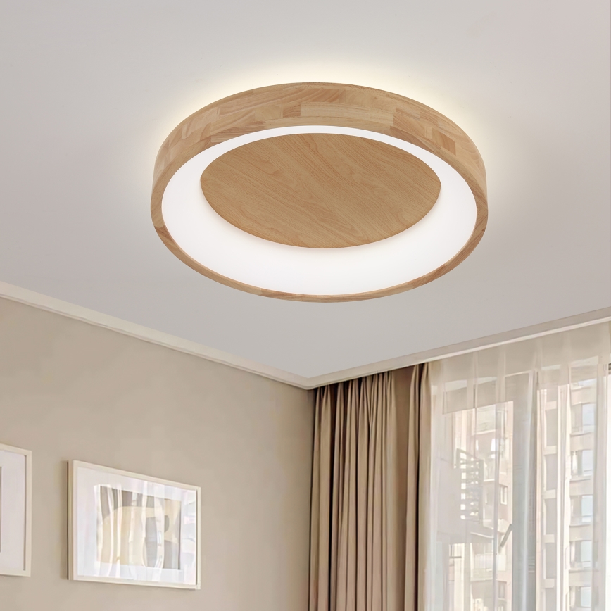 Brilagi - Plafoniera LED FALCON WOOD LED/40W/230V 3000/4000/6000K Ø 60 cm in legno