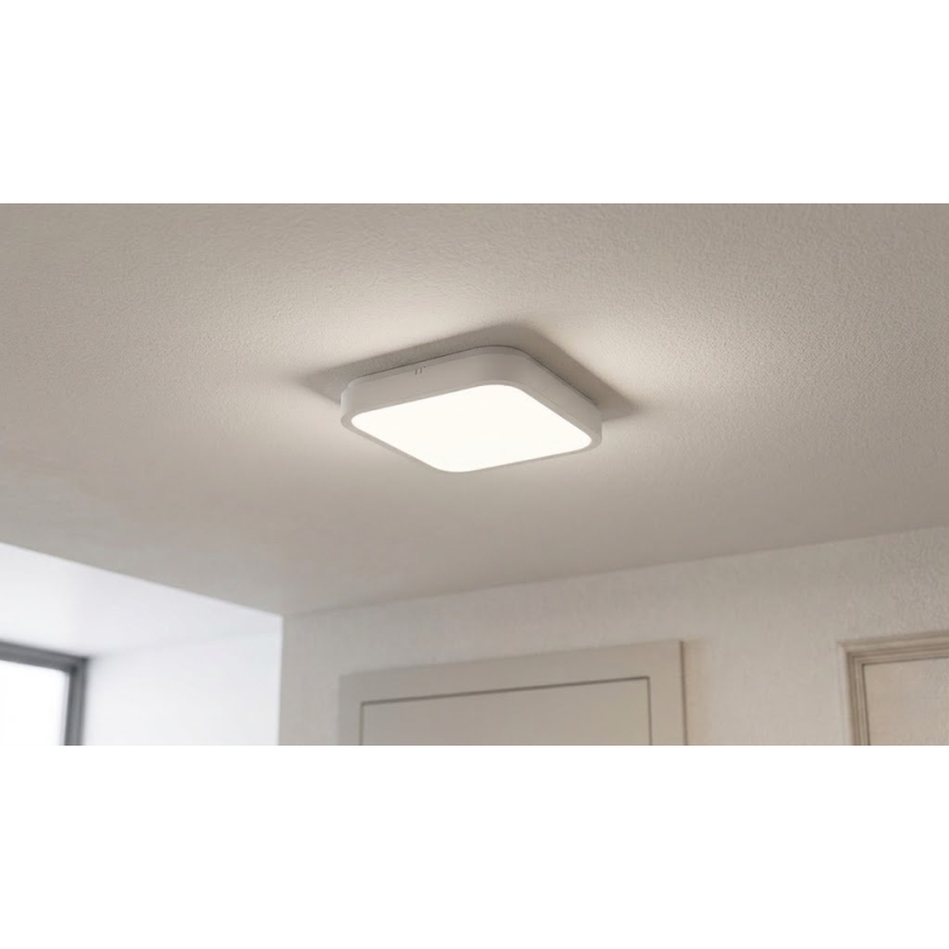 BRILAGI - Plafoniera LED per bagno con sensore ZENNA LED/18W/230V 28,5x28,5 cm IP44 bianca + telecomando