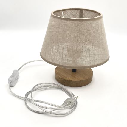 Brilagi - LED Lampada da tavolo ANTHONY 1xE14/40W/230V quercia/beige