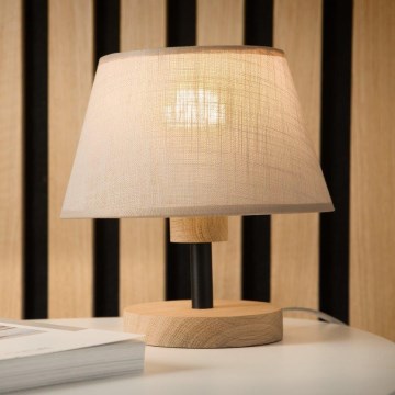 Brilagi - LED Lampada da tavolo ANTHONY 1xE27/60W/230V quercia/beige