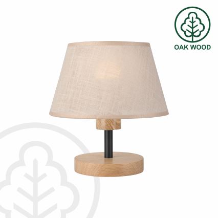 Brilagi - LED Lampada da tavolo ANTHONY 1xE27/60W/230V quercia/beige
