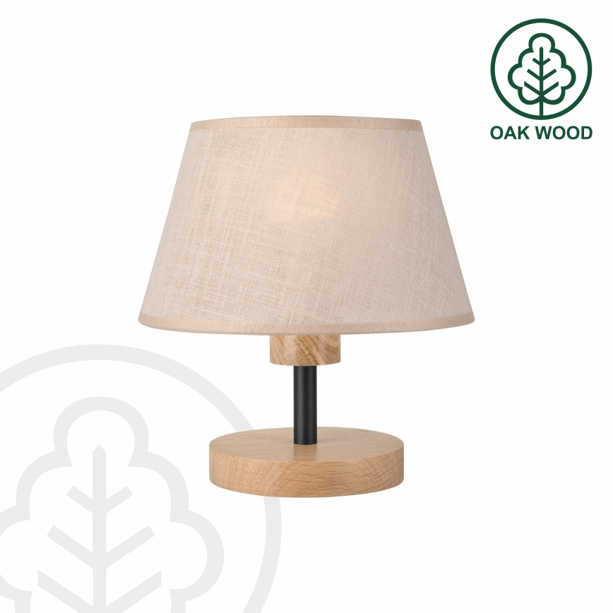 Brilagi - LED Lampada da tavolo ANTHONY 1xE27/60W/230V quercia/beige