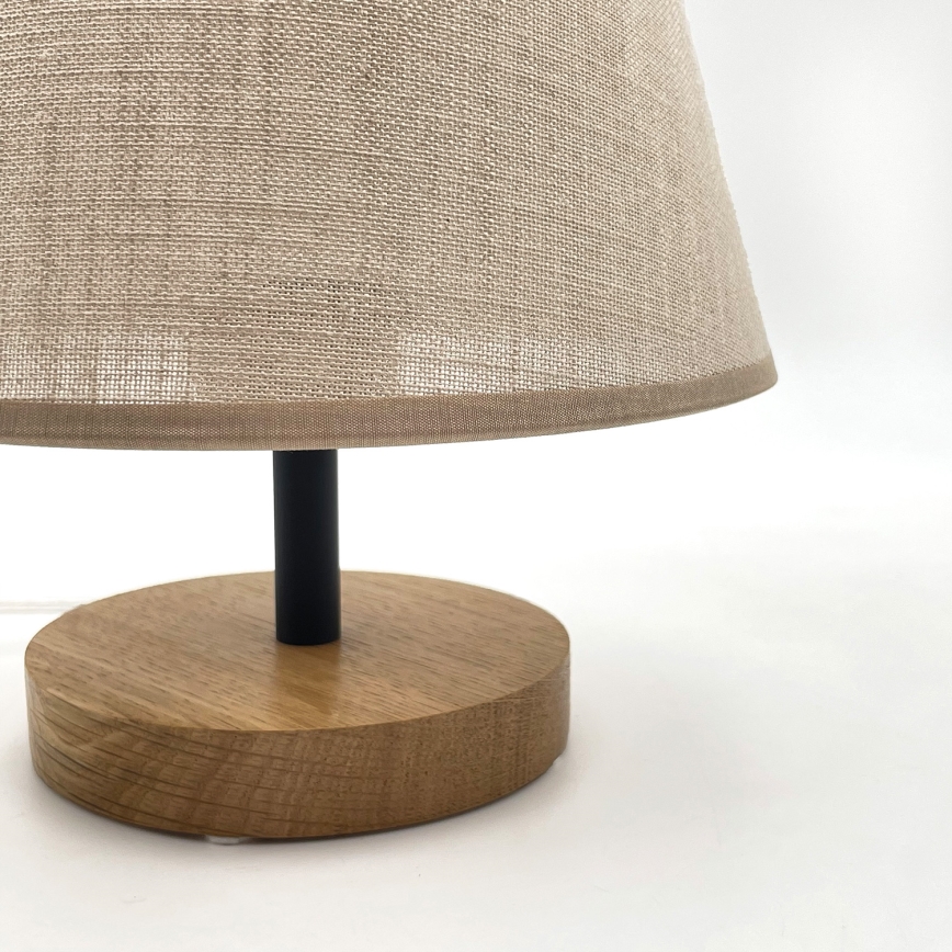 Brilagi - LED Lampada da tavolo ANTHONY 1xE27/60W/230V quercia/beige
