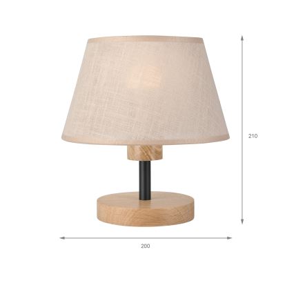 Brilagi - LED Lampada da tavolo ANTHONY 1xE27/60W/230V quercia/beige