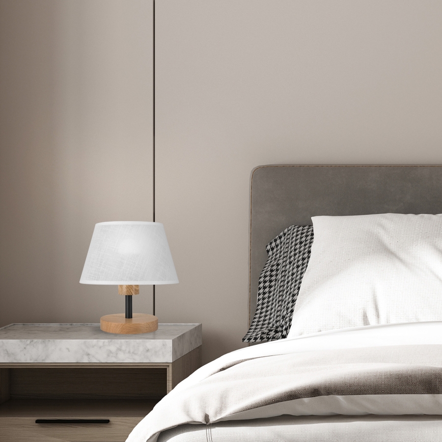 Brilagi - LED Lampada da tavolo ANTHONY 1xE27/60W/230V quercia/bianco