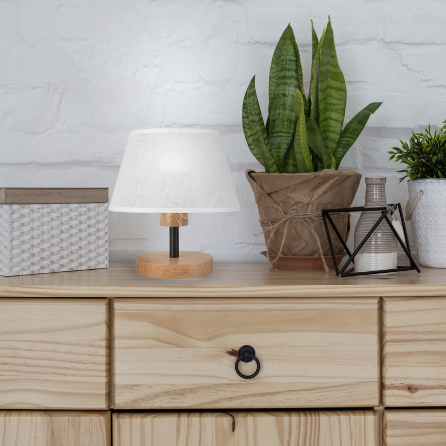 Brilagi - LED Lampada da tavolo ANTHONY 1xE27/60W/230V quercia/bianco
