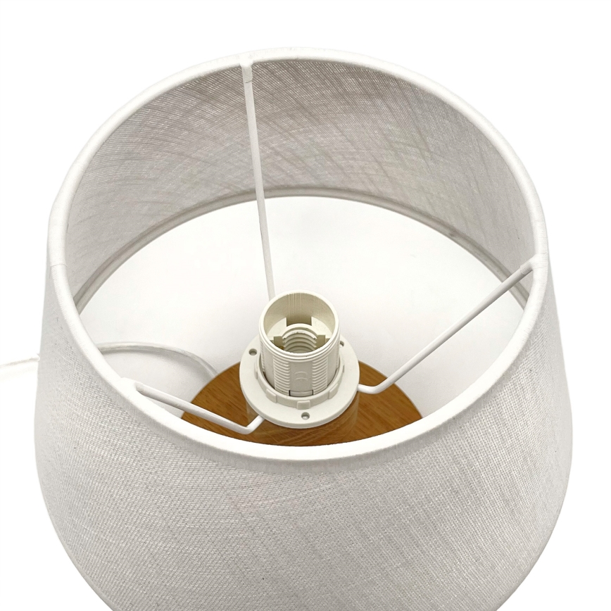 Brilagi - LED Lampada da tavolo ANTHONY 1xE27/60W/230V quercia/bianco