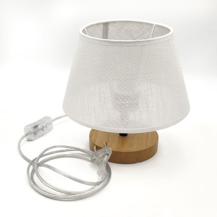 Brilagi - LED Lampada da tavolo ANTHONY 1xE27/60W/230V quercia/bianco