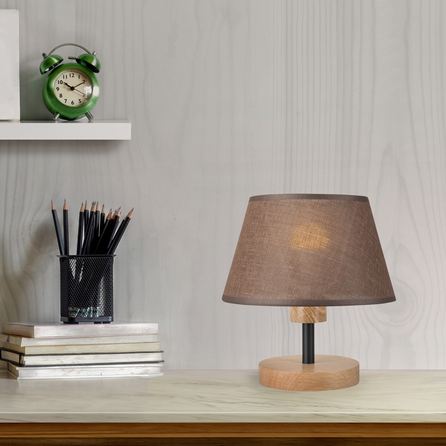 Brilagi - LED Lampada da tavolo ANTHONY 1xE27/60W/230V quercia/marrone