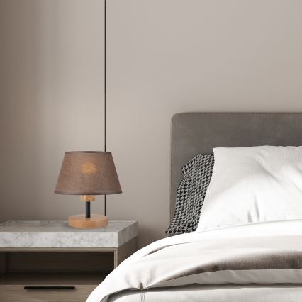Brilagi - LED Lampada da tavolo ANTHONY 1xE27/60W/230V quercia/marrone