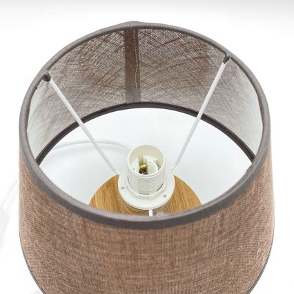 Brilagi - LED Lampada da tavolo ANTHONY 1xE27/60W/230V quercia/marrone