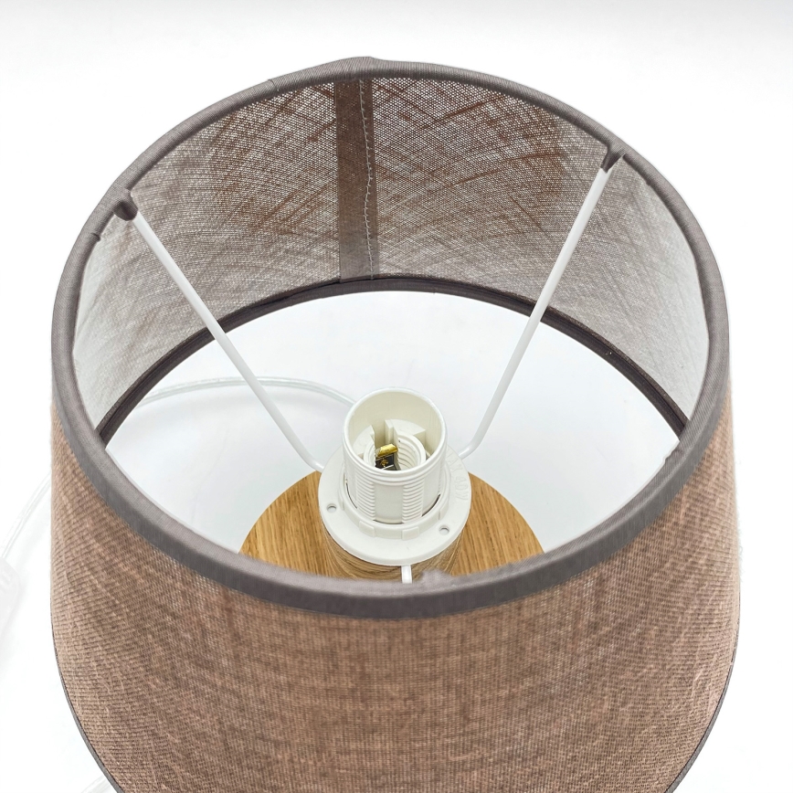 Brilagi - LED Lampada da tavolo ANTHONY 1xE27/60W/230V quercia/marrone