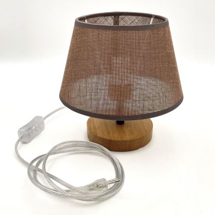Brilagi - LED Lampada da tavolo ANTHONY 1xE27/60W/230V quercia/marrone
