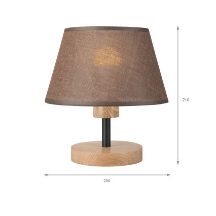 Brilagi - LED Lampada da tavolo ANTHONY 1xE27/60W/230V quercia/marrone