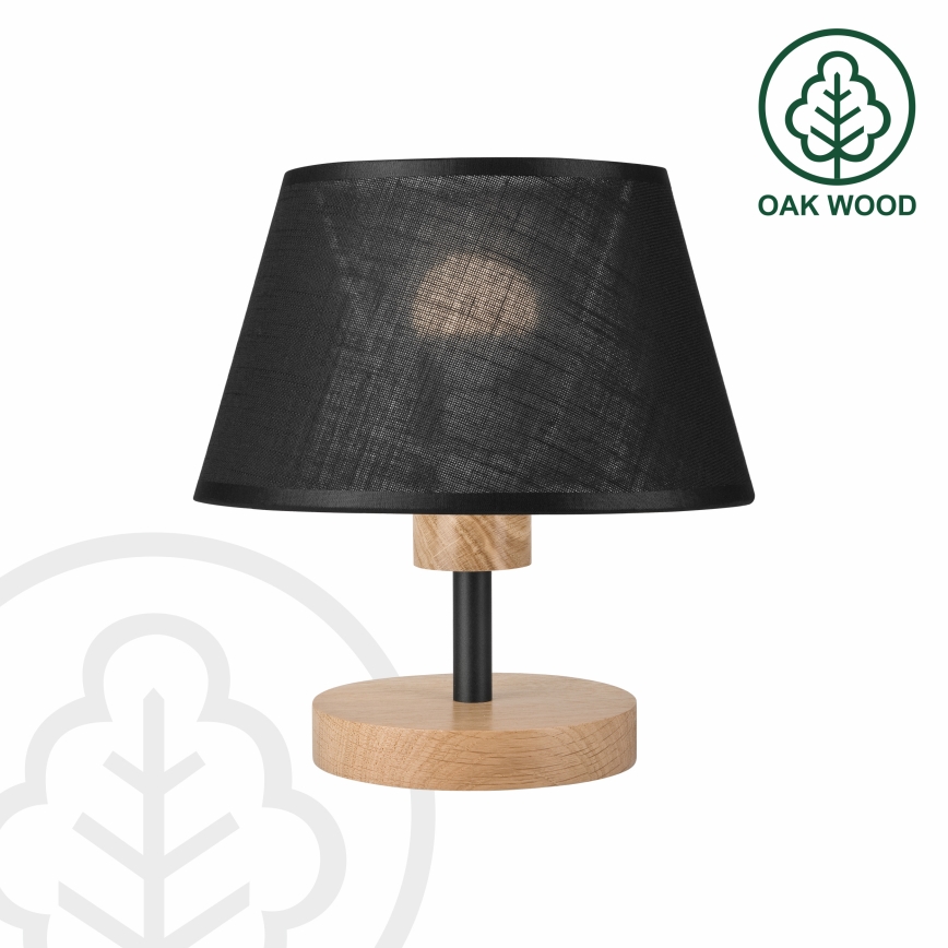 Brilagi - LED Lampada da tavolo ANTHONY 1xE27/60W/230V quercia/nero