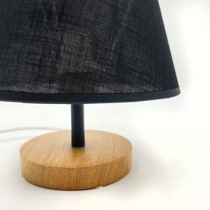 Brilagi - LED Lampada da tavolo ANTHONY 1xE27/60W/230V quercia/nero