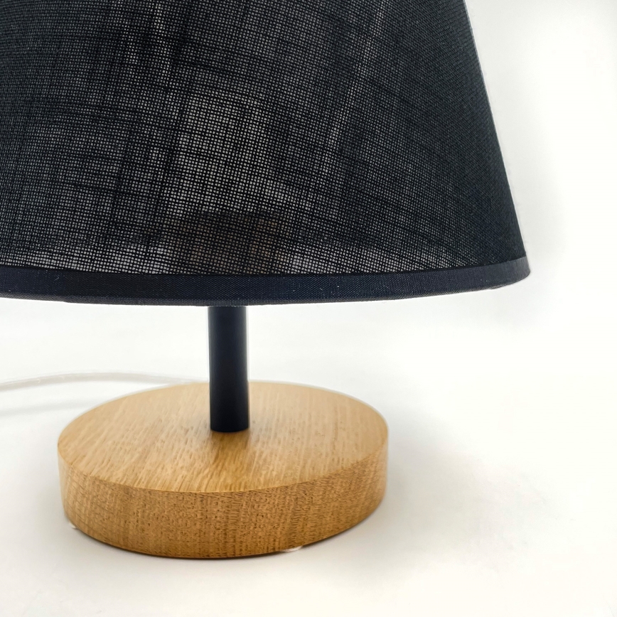 Brilagi - LED Lampada da tavolo ANTHONY 1xE27/60W/230V quercia/nero